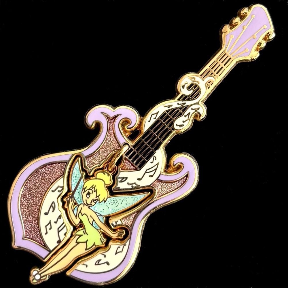 WDW Collectible Disney “Tinker Bell Guitar Dangle” Pin #67718